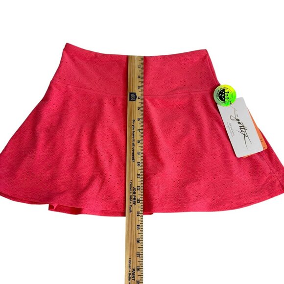 GoettX Coral Pink Eyelet Skort Size S – NWT Athletic Skirt with Shorts - Picture 6 of 7